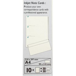 ورق طابعة ملونة نوت كارد ابيض ناعم 200غم 10 ورقة CANSON